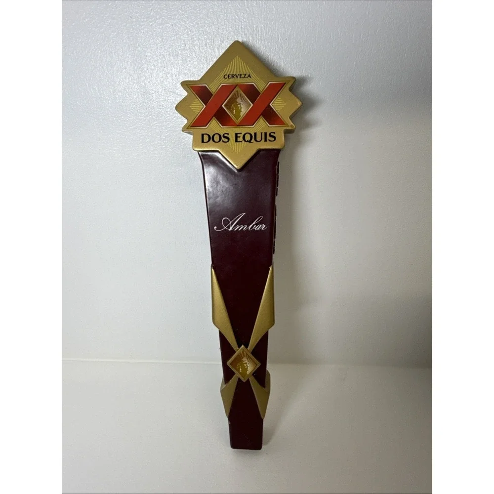 🔥Dos Equis Beer Tap Handle Knob Keg Bar Brewing Top Draft Cerveza Gold Amber